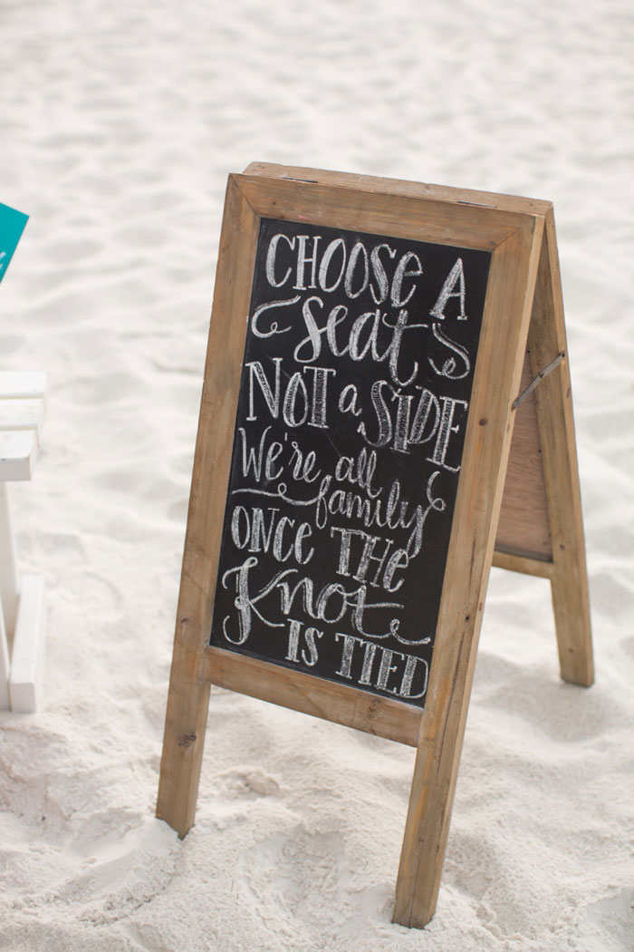 chalkboard wedding sign