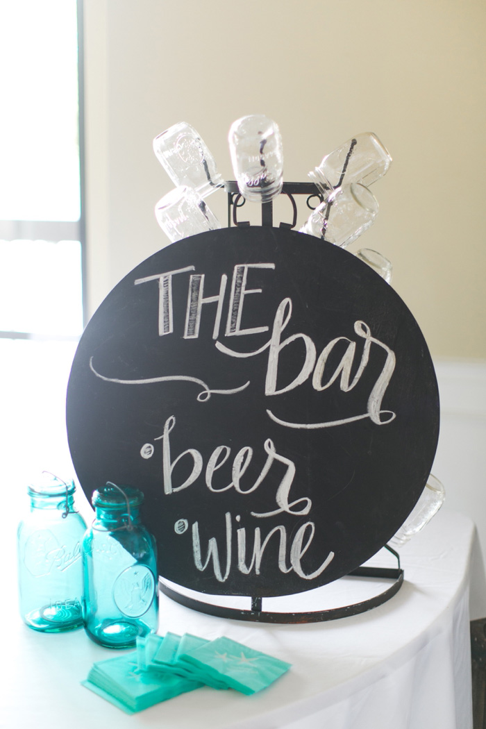 chalkboard wedding bar sign