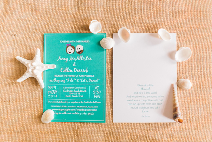 beach wedding invitation