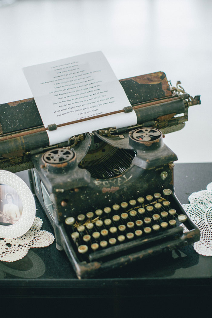 typewriter guestbook