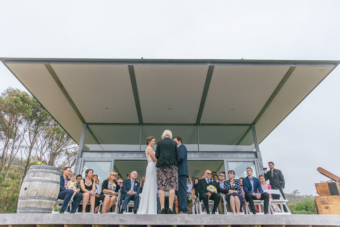 wedding ceremony on deck