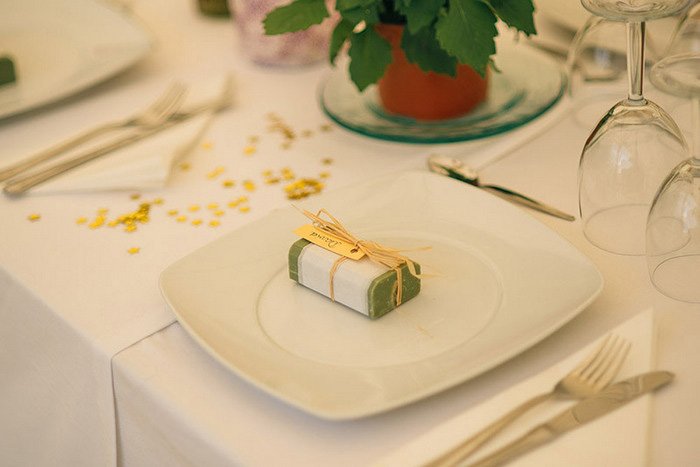 wedding favour on plate