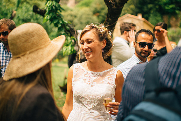 bride at reception