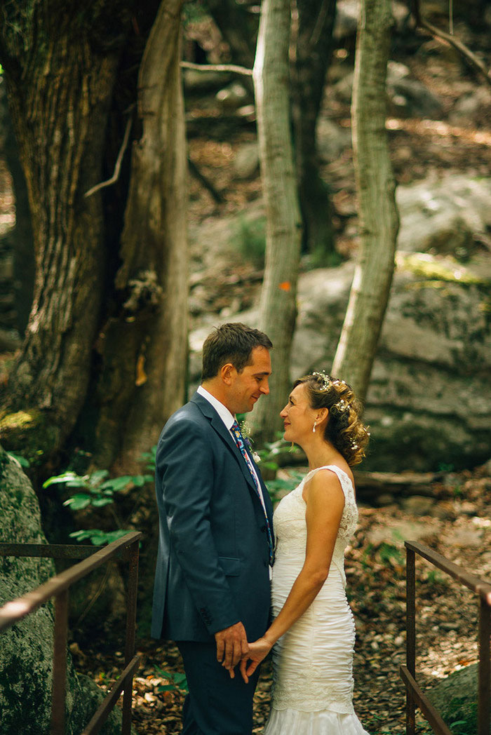 bride and groom portrait in rural France