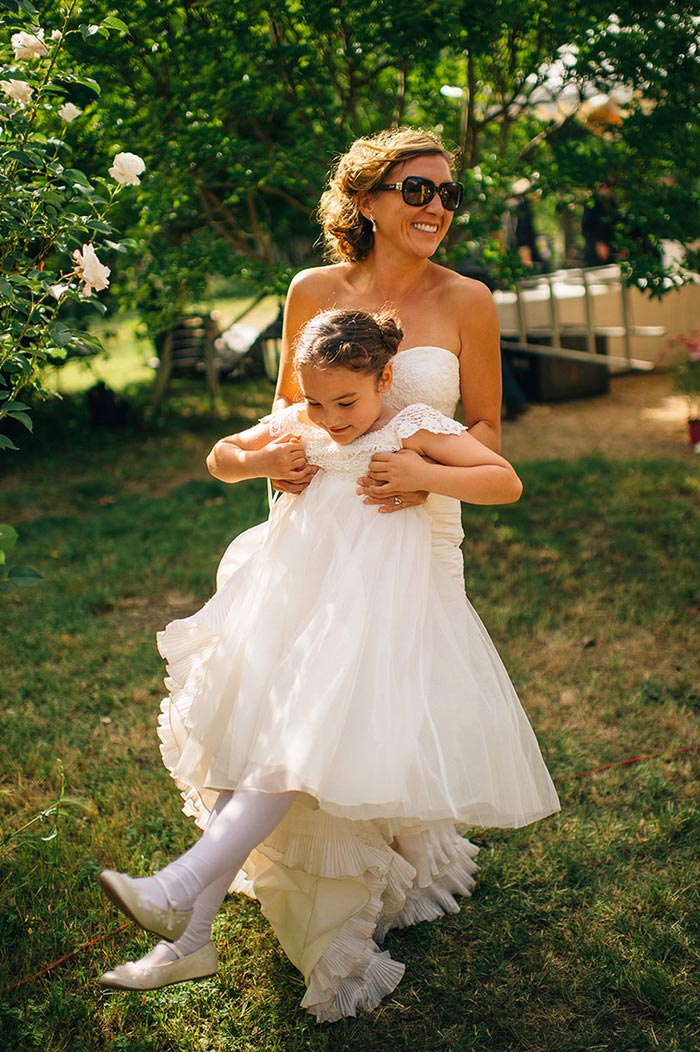 bride swinging young guest