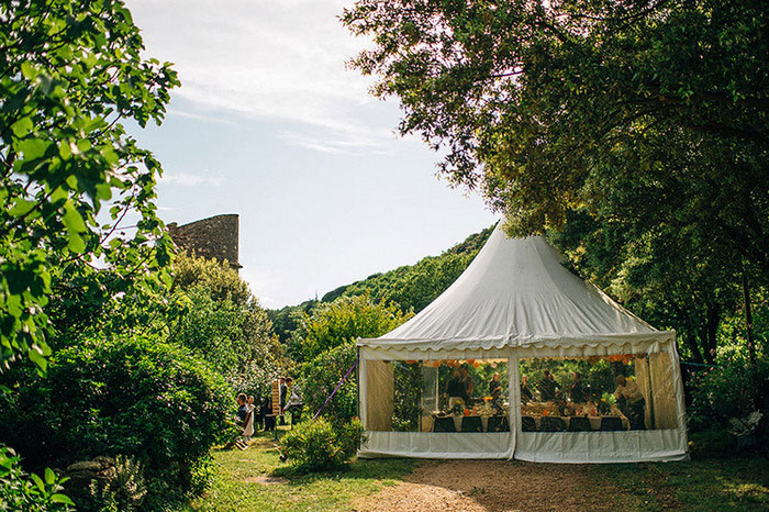 wedding tent in franc countryside