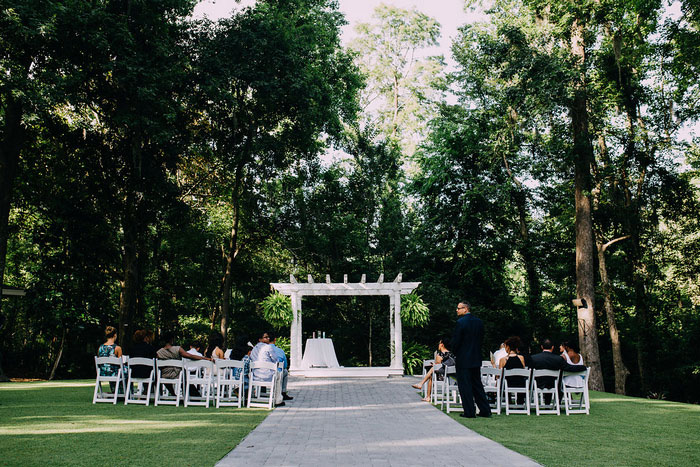 outdoor wedding ceremony set-up