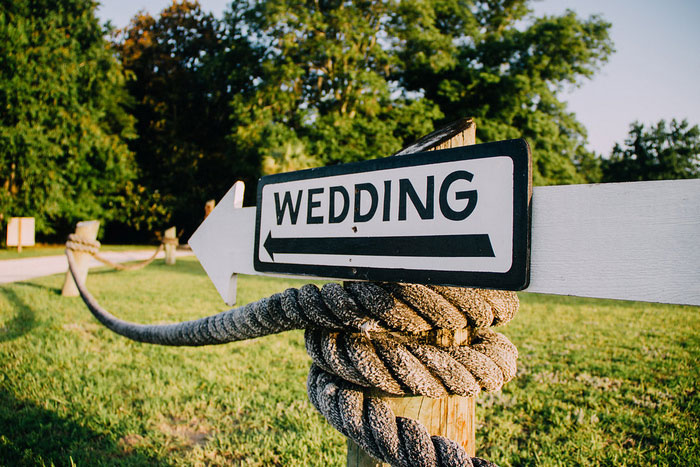 wedding sign