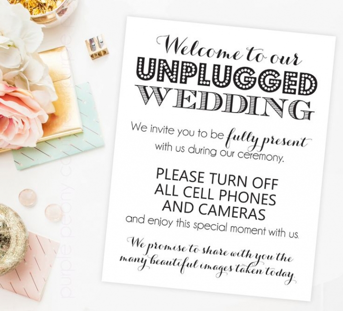 unplugged wedding