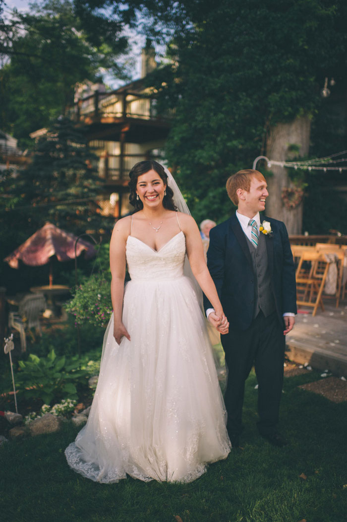 bride and groom at wedding ceremony