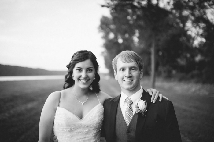 black and white bride and groom portrait