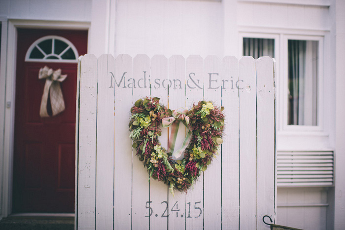 heart shaped wedding wreath