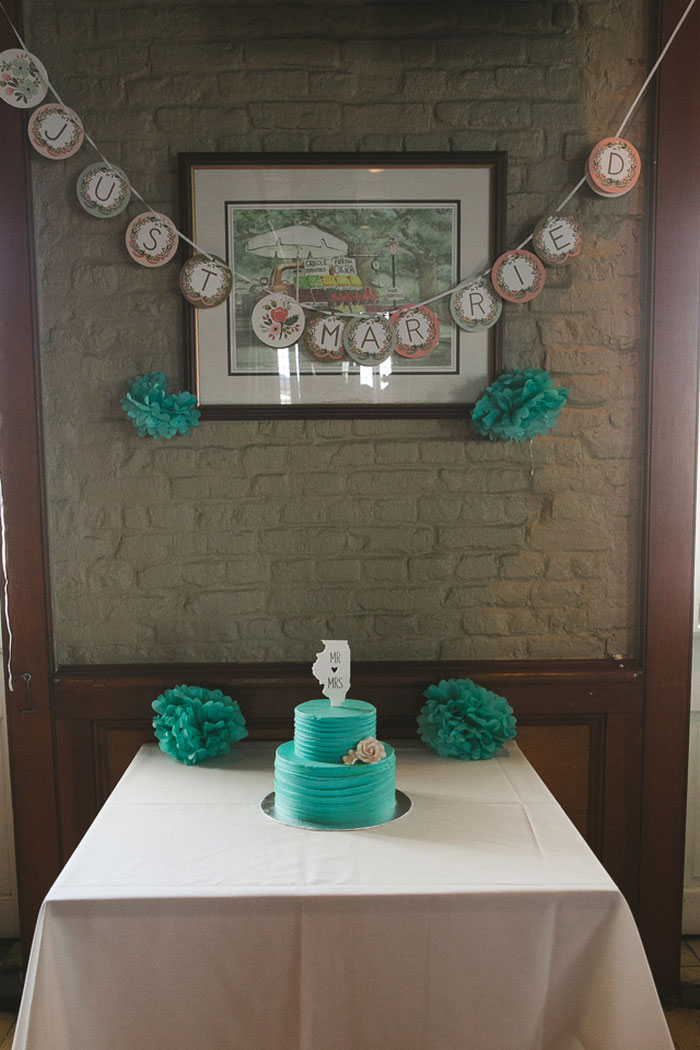 wedding reception cake table