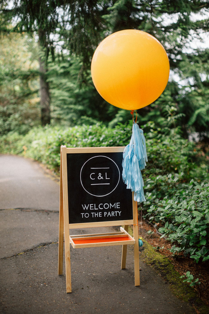 chalkboard wedding sign