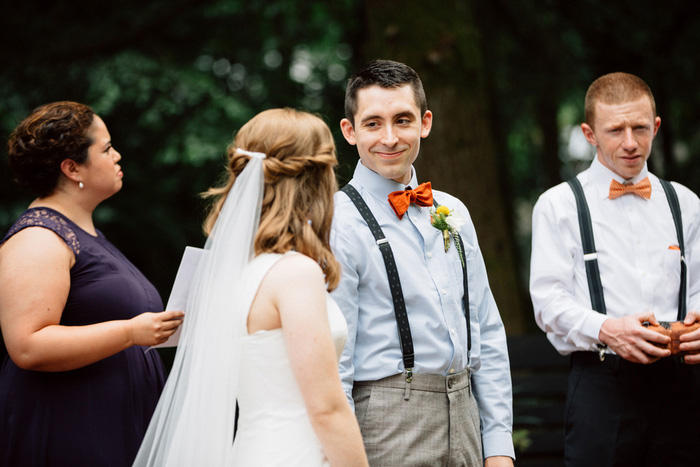 bride and groom at the altar