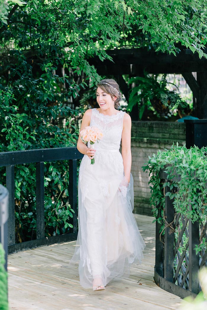 bride walking towards altar