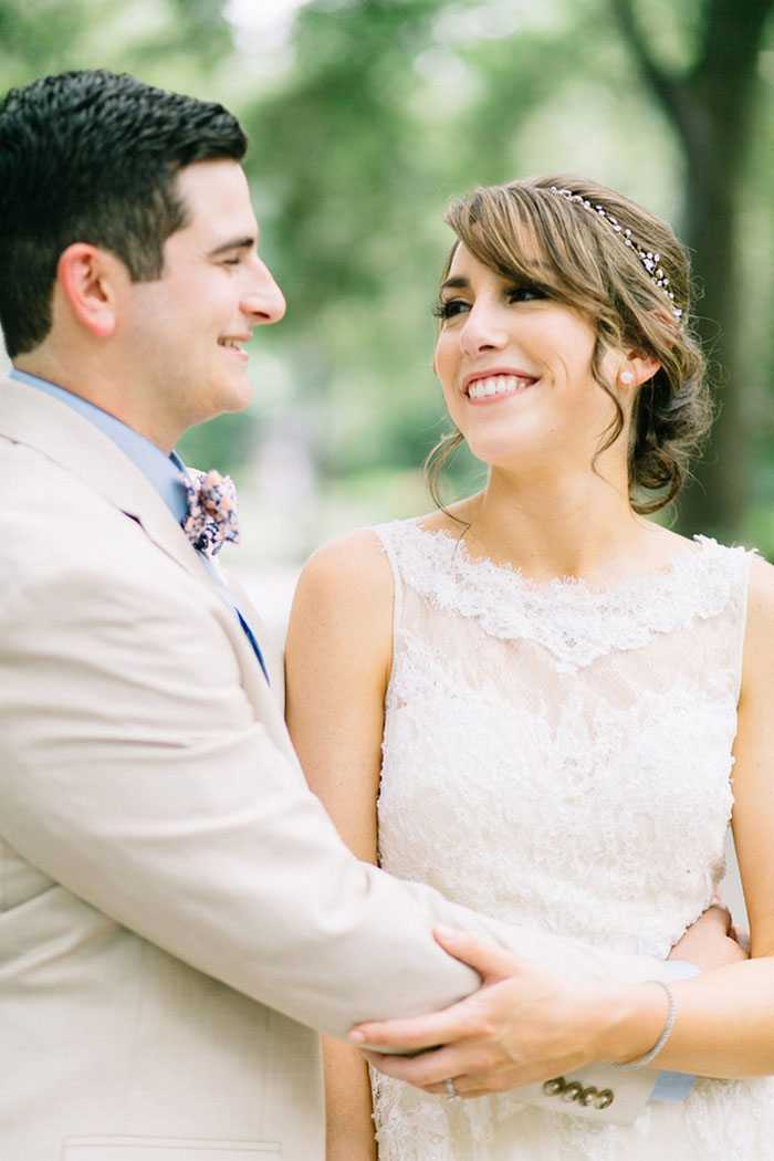 bride and groom portrait in Savannah