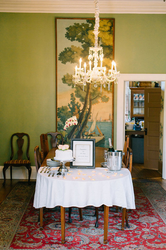 wedding reception cake table