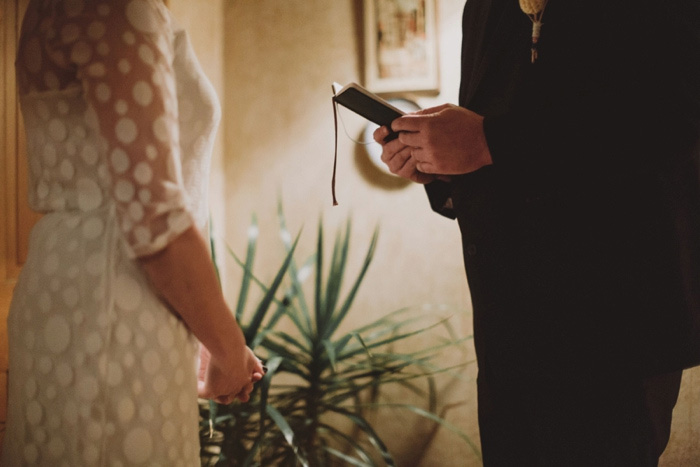 groom reading vows