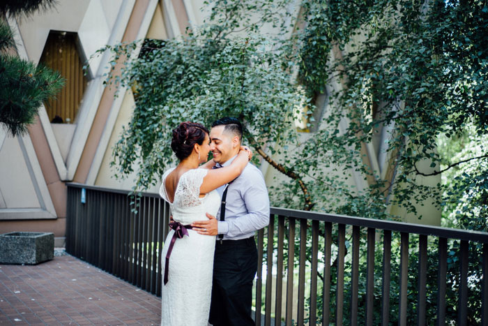 Bride and groom portrait in Seattle