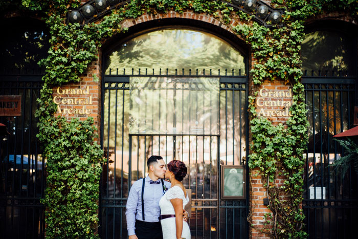 Bride and groom portrait in Seattle