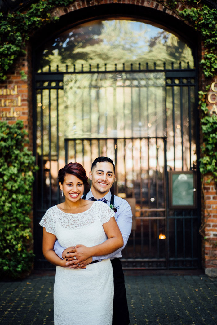 Bride and groom portrait in Seattle