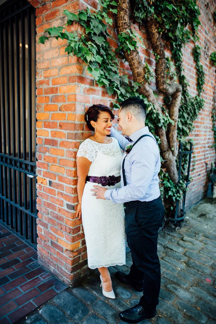 bride and groom portrait in Seattle