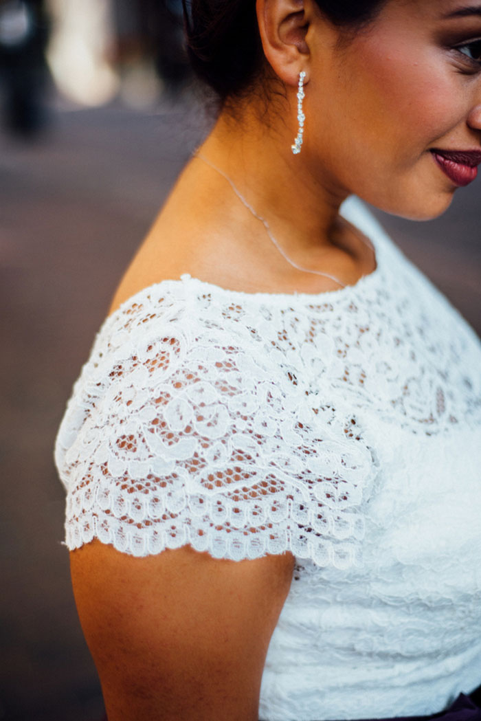 wedding dress lace sleeve detail