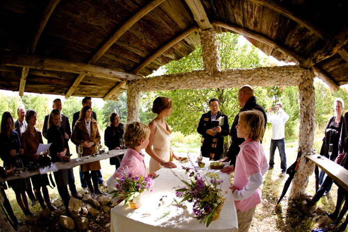 farm wedding ceremony