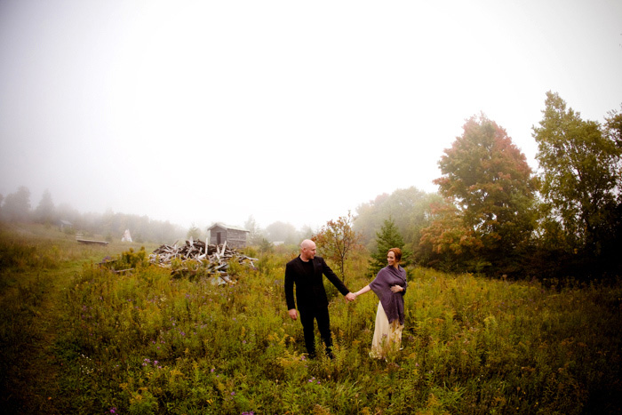 bride and groom portrait on the farm