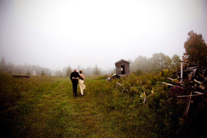 bride and groom portrait on the farm