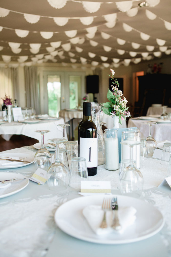 wedding reception table setting
