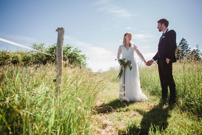 bride and groom portrait