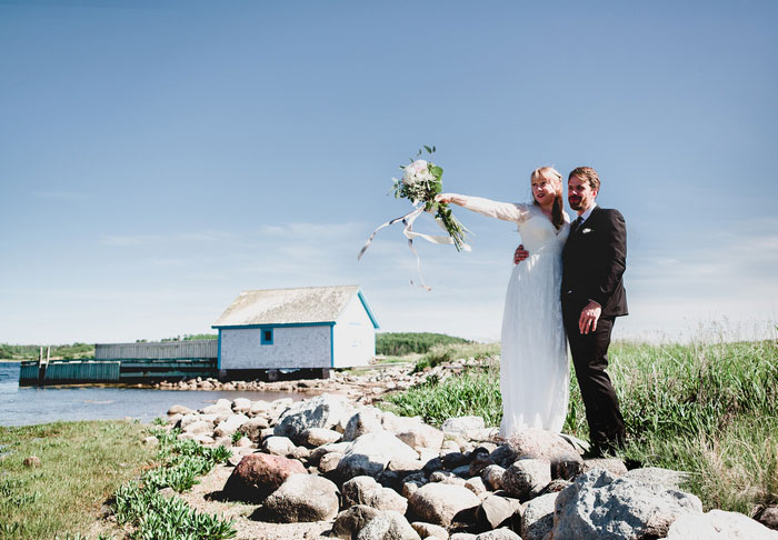 bride and groom portrait