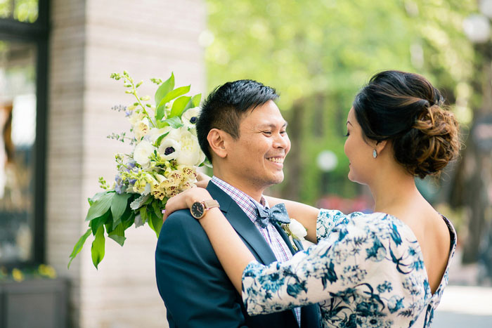 bride and groom portrait