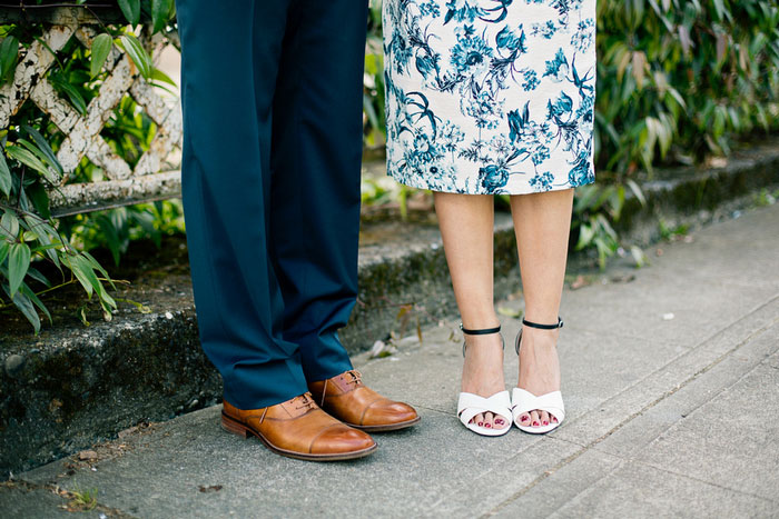 bride and groom's feet