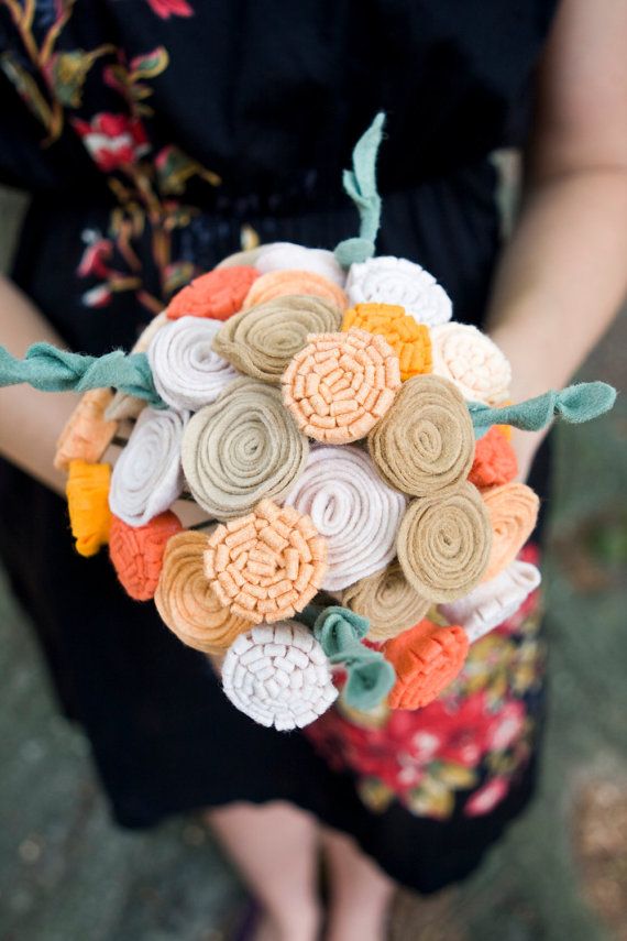 felt wedding bouquet