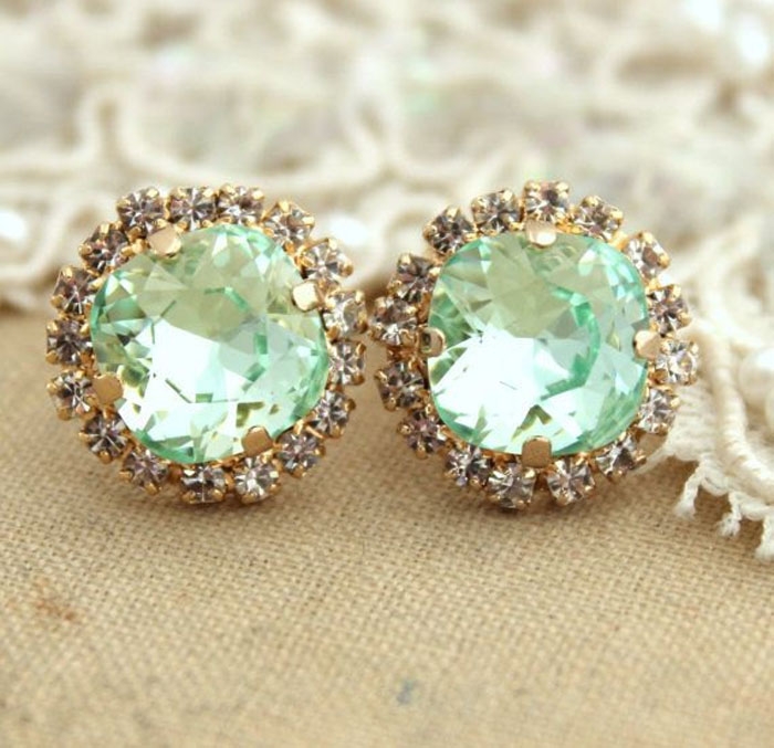 Mint-Stud-Earrings