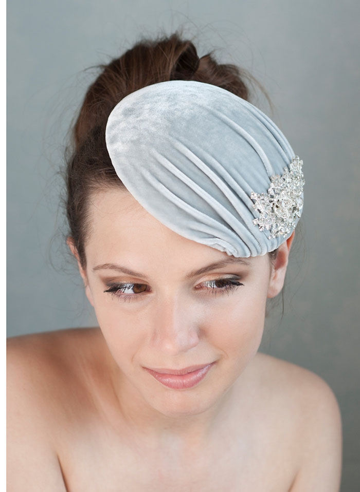 Velvet-Gray-Headpiece