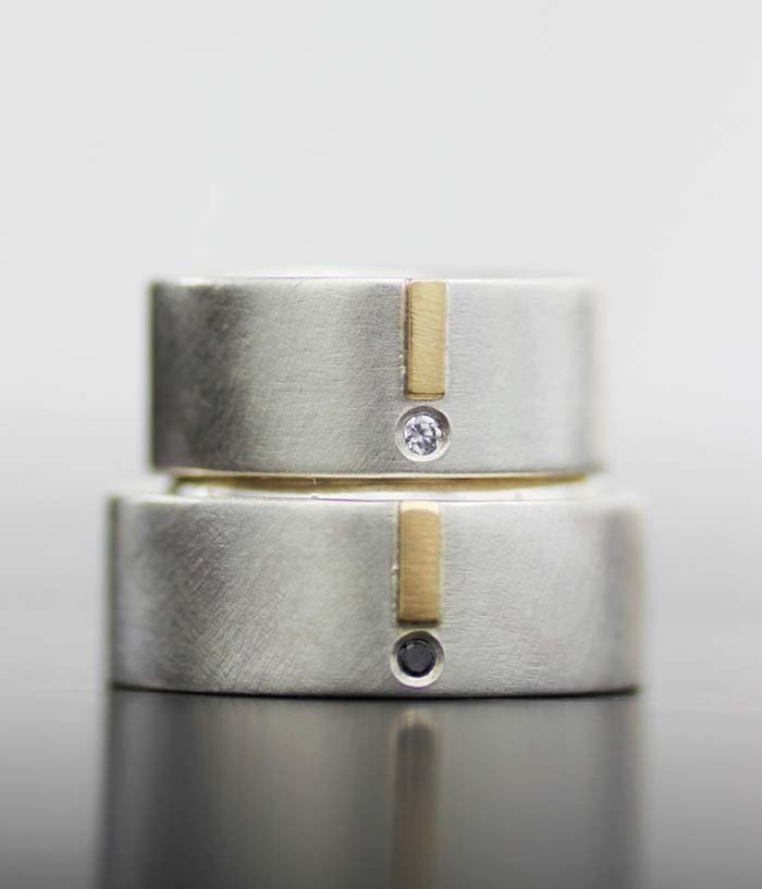 Gold-Silver-Modern-Wedding-Band