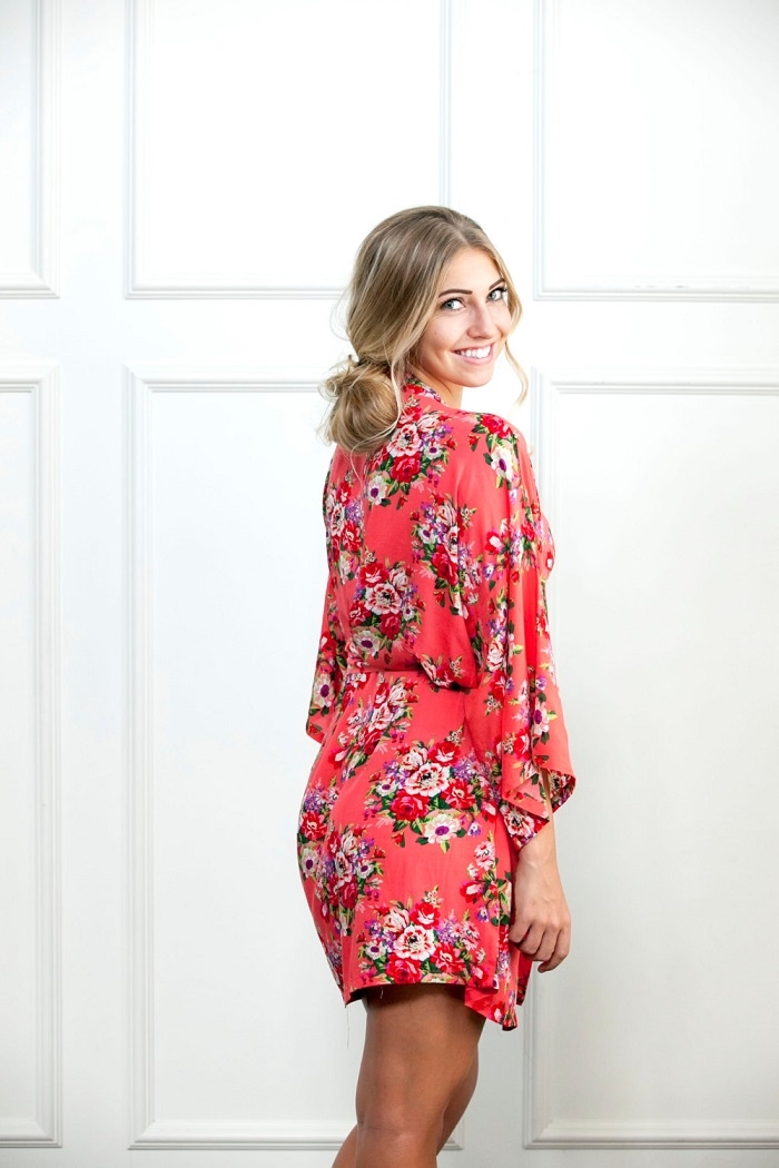 Floral-Coral-Bridesmaid-Robe