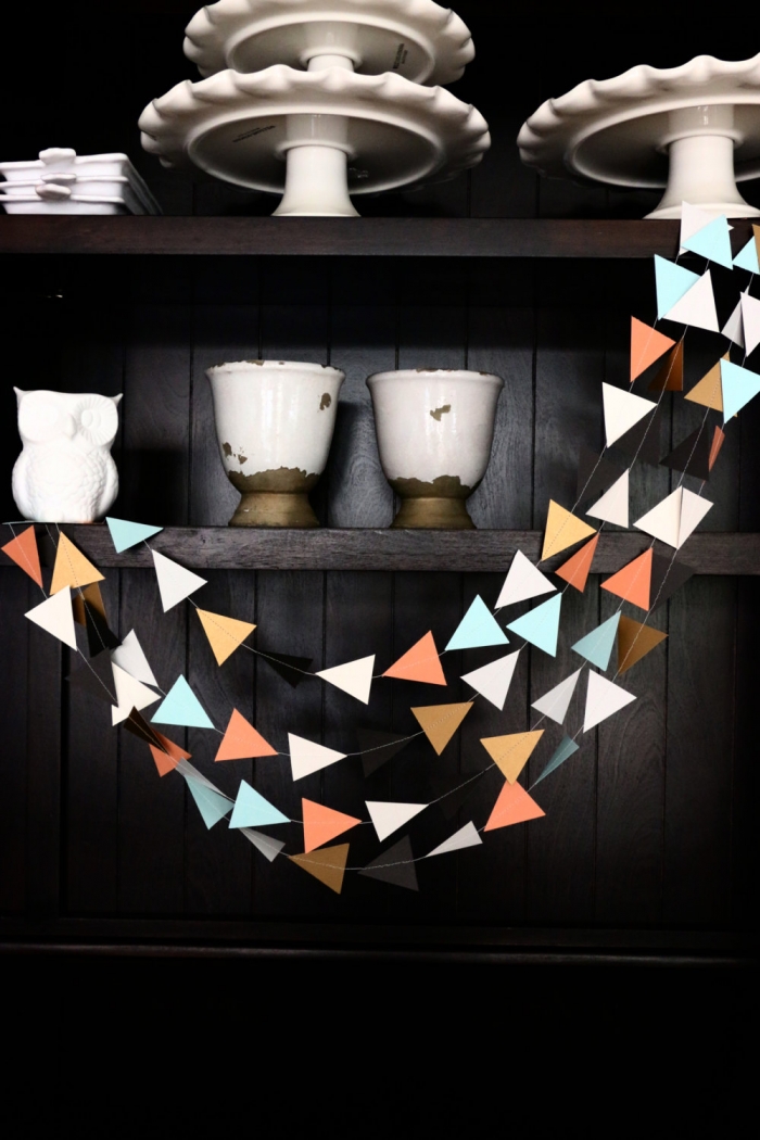 Geometric colorful garland