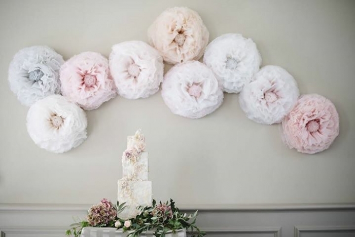 Large Tissue Flower Backdrop