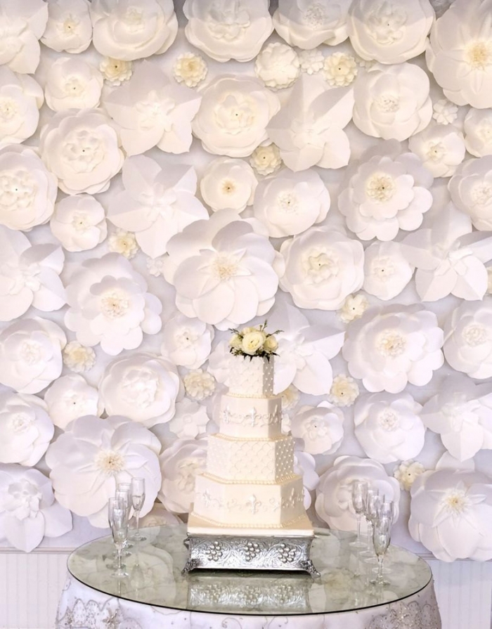 Large White Paper Flowers