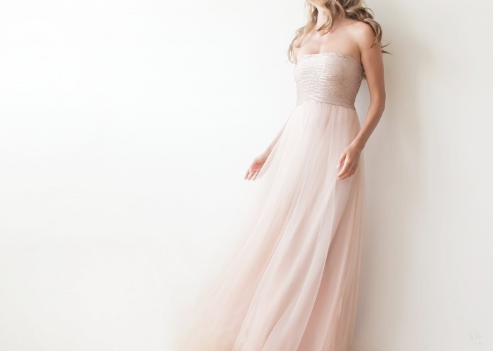 Strapless-Sequin-Bridesmaids-Dress