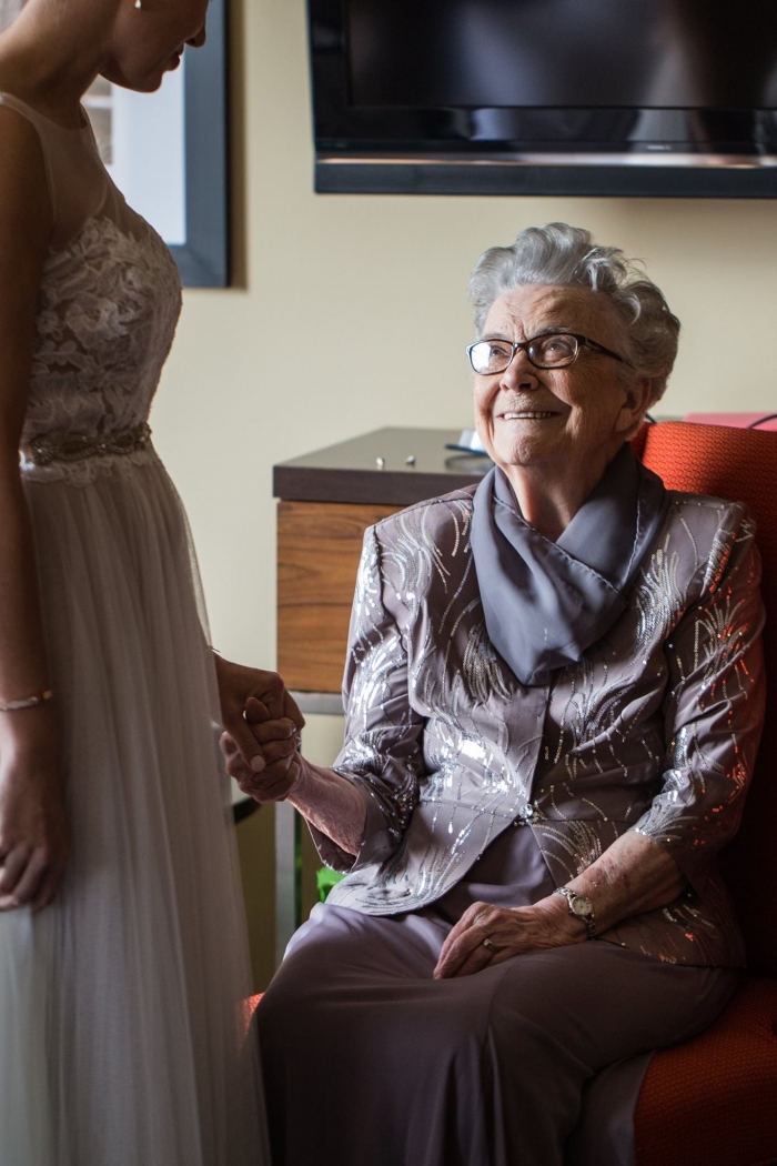 grandmother with bride