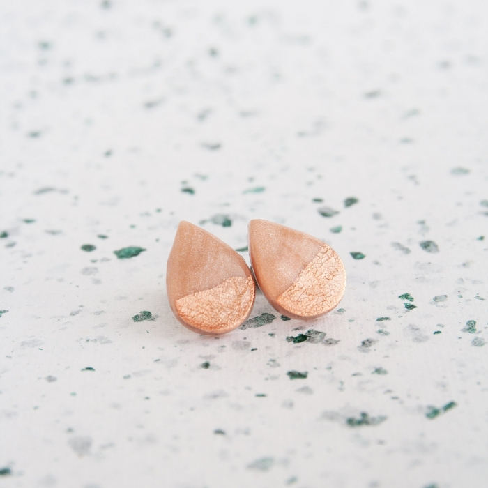 rose gold earrings small studs