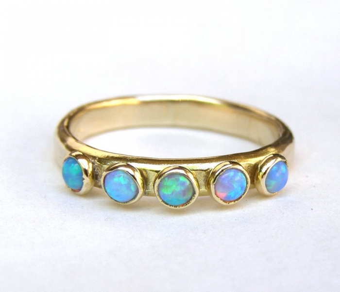 Blue Opal Ring