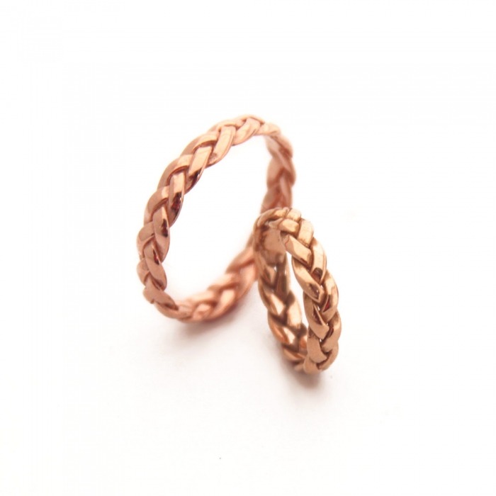 Braided Rose Gold Wedding Band