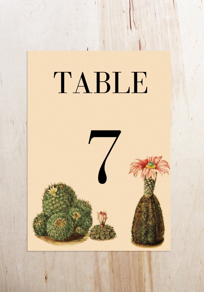 Cactus Table Cards